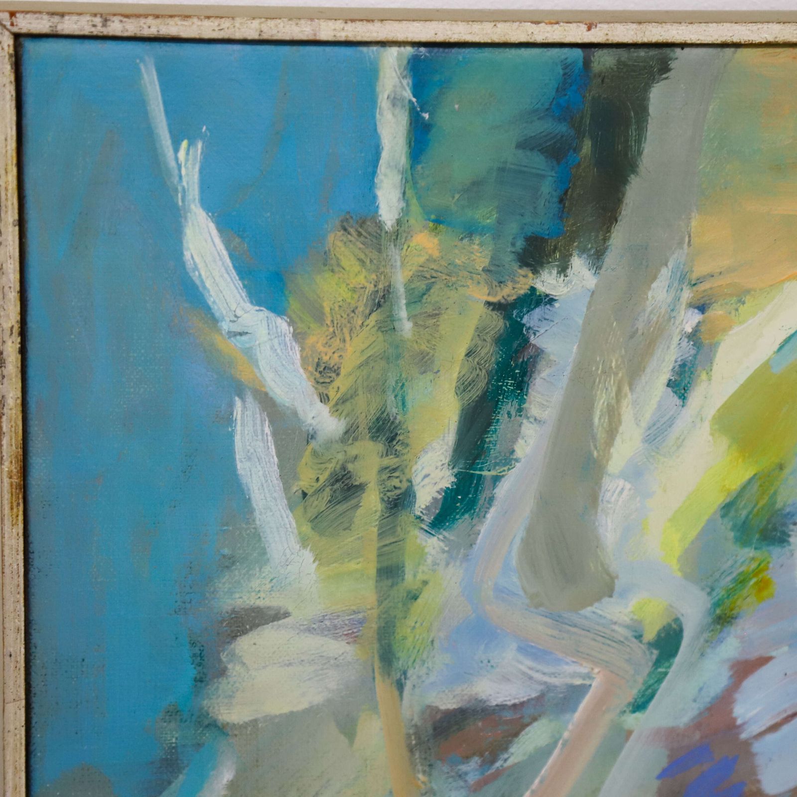 Abstract Danish Oil Painting By W Seidel Signed And Dated 1994 photo for sale