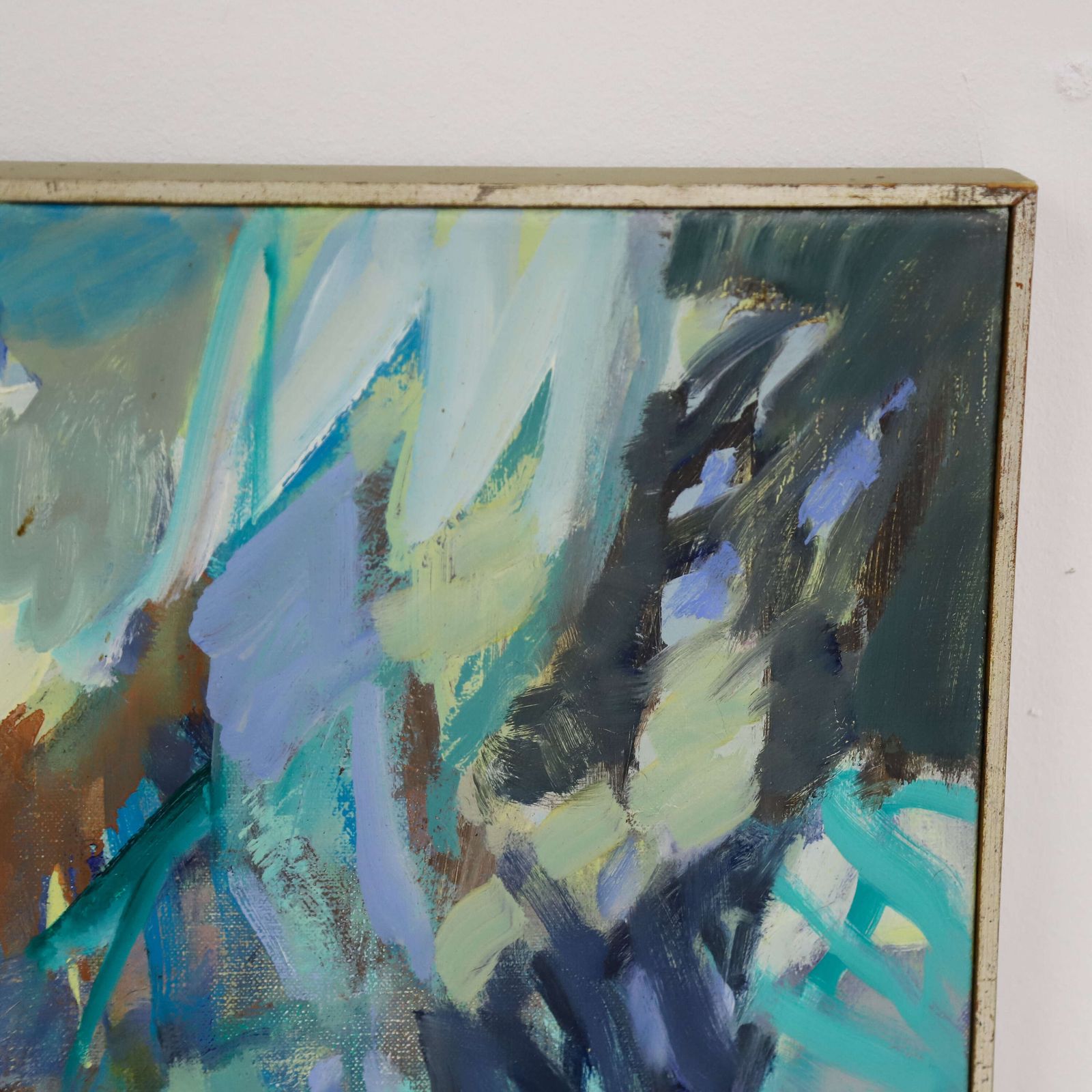 Abstract Danish Oil Painting By W Seidel Signed And Dated 1994 photo 535.0