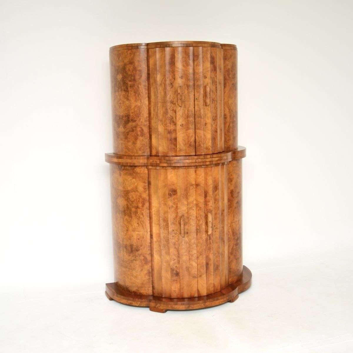 Art Deco Burr Walnut Cocktail Cabinet By Epstein photo vintage