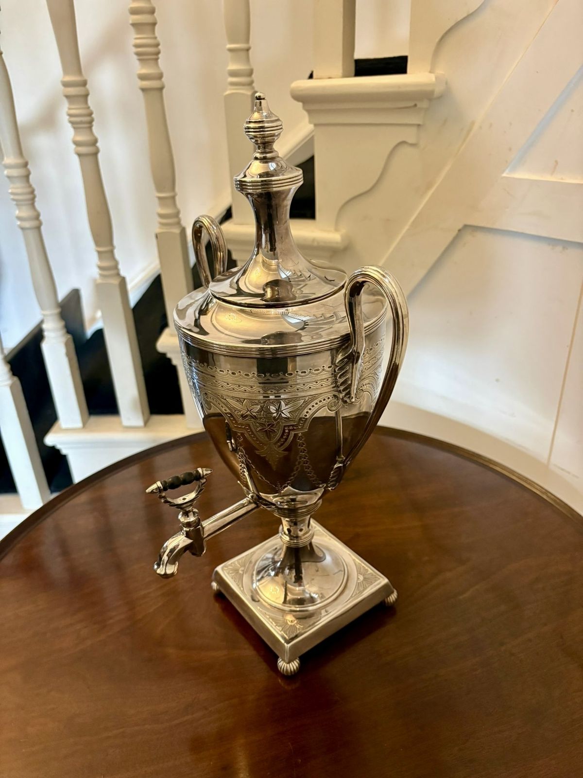 Antique 19tth Centuryt Walker & Hall Sheffield Silver Plated Tea Urn photo buy