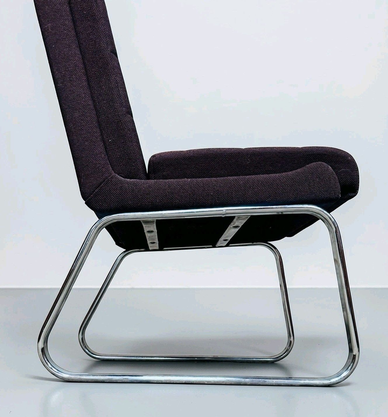 Gordon Russell Chrome And Fabric Lounge Chair Easy Chair Mid Century C1970s Rare photo vintage