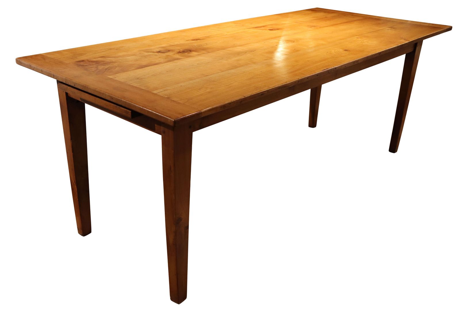 Large French Cherrywood Farmhouse Table With Bread Slide C.1880 photo furniture