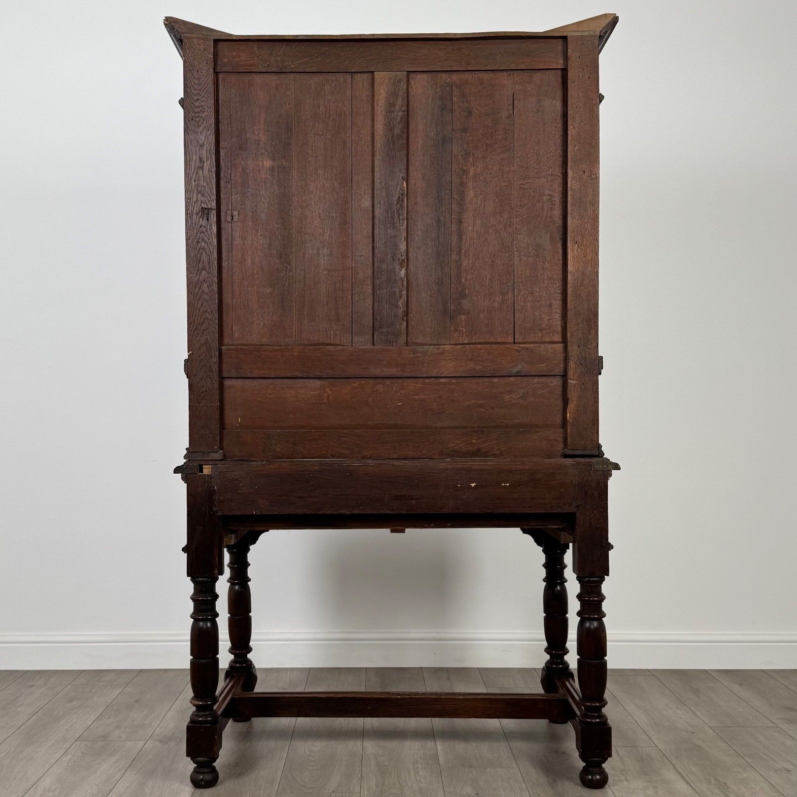 Antique 19th Century Jacobean Revival Cabinet In Copper And Oak ( Af 4137 ) photo 1250.0