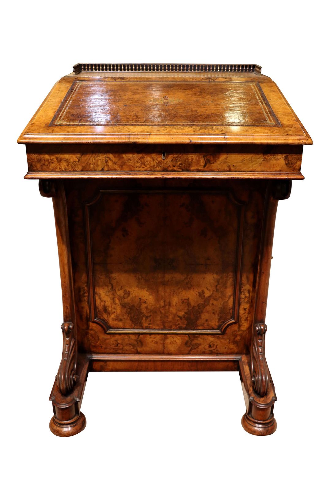Mid 19th Century Burr Walnut Davenport Desk With Satinwood Interior, Circa 1860 photo furniture