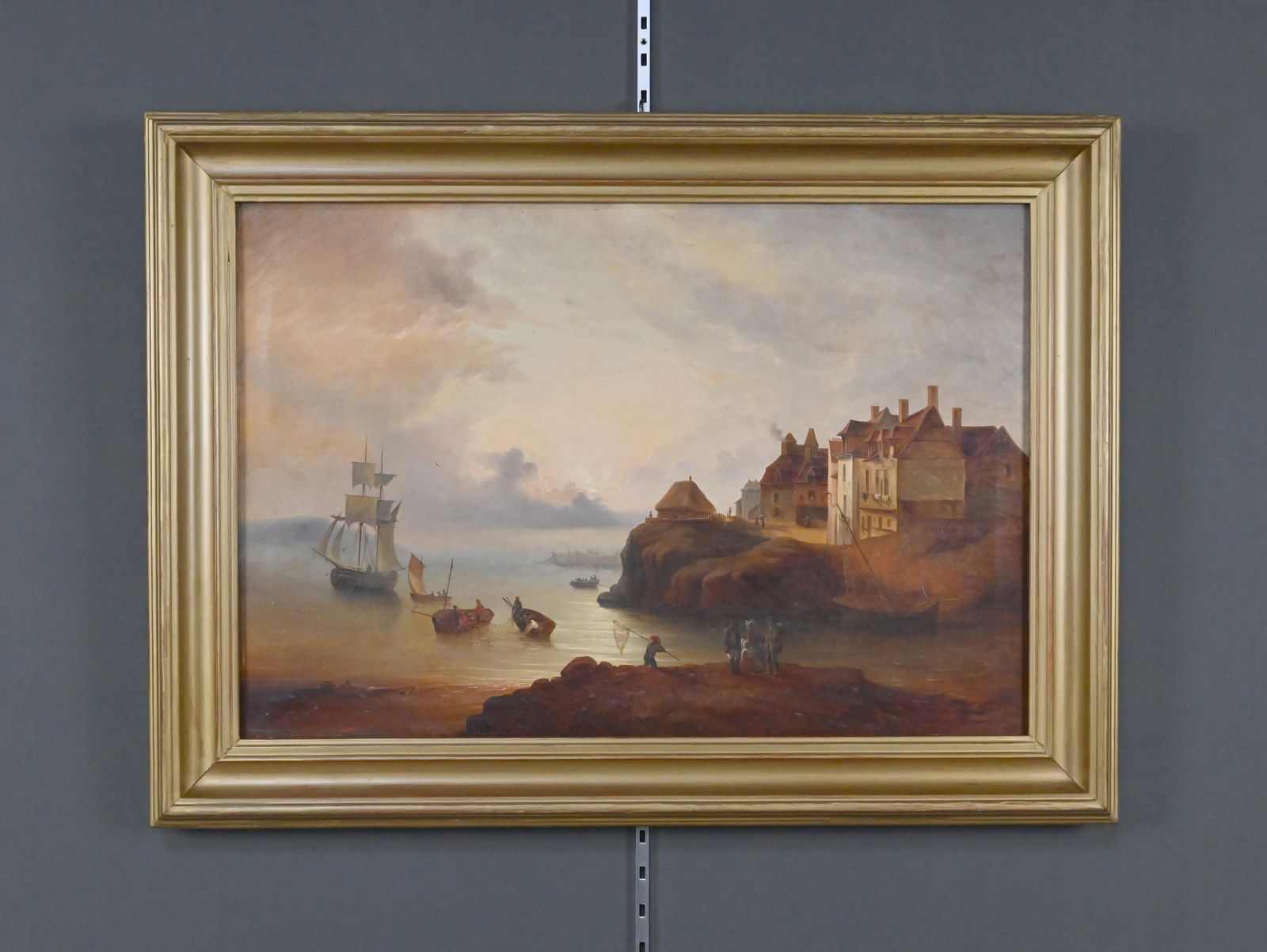 Painting "Light On The Port", French School, 19th Century photo Art