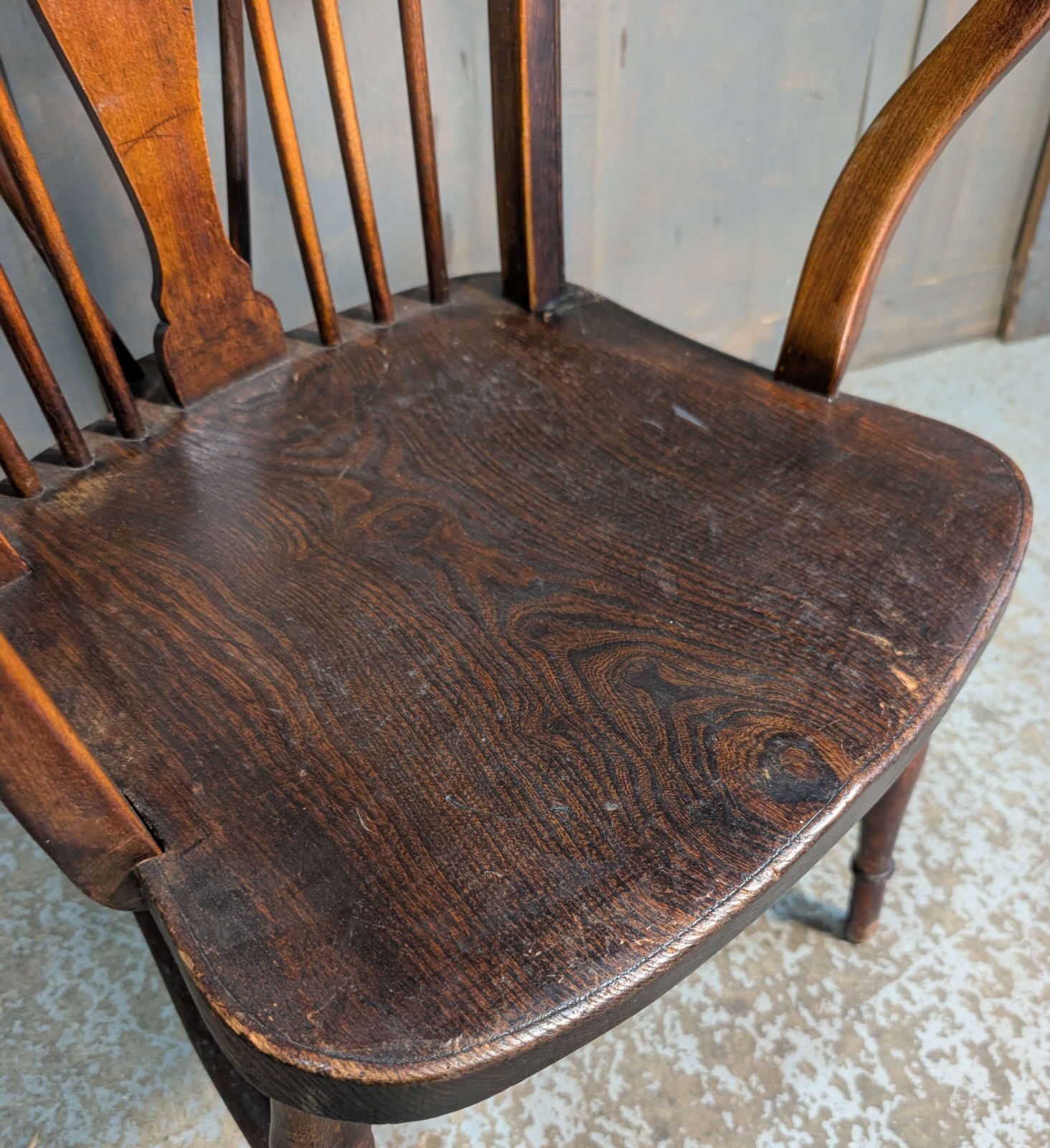 Antique Windsor Wheelback Elbow Chair photo for sale