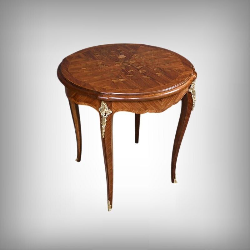 Louis XV Style Marquetry Coffee Table – Mid 20th Century photo furniture