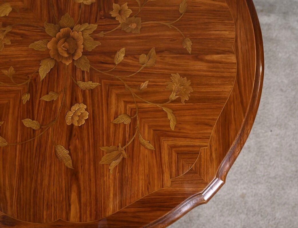 Louis XV Style Marquetry Coffee Table – Mid 20th Century photo buy