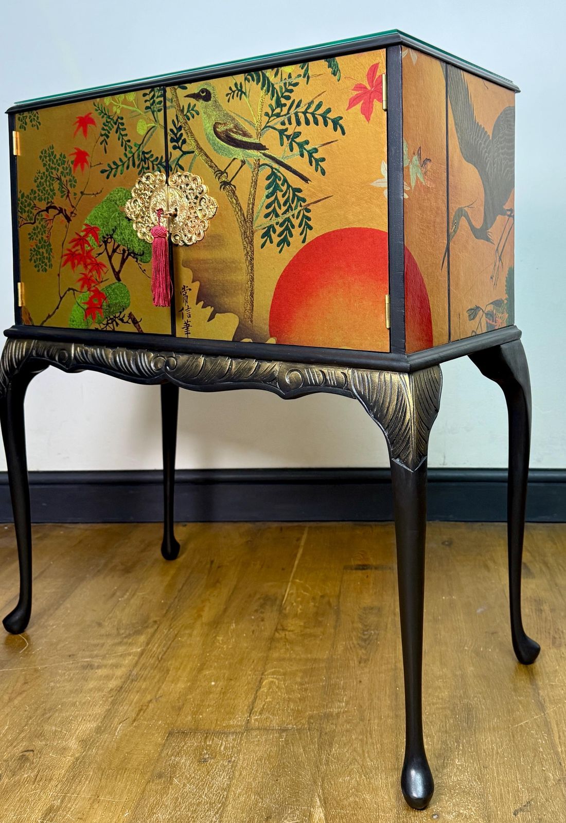 Elegant Queen Anne Drinks |Cocktail Cabinet – Bespoke Luxury Commissions Available Made To Order photo furniture