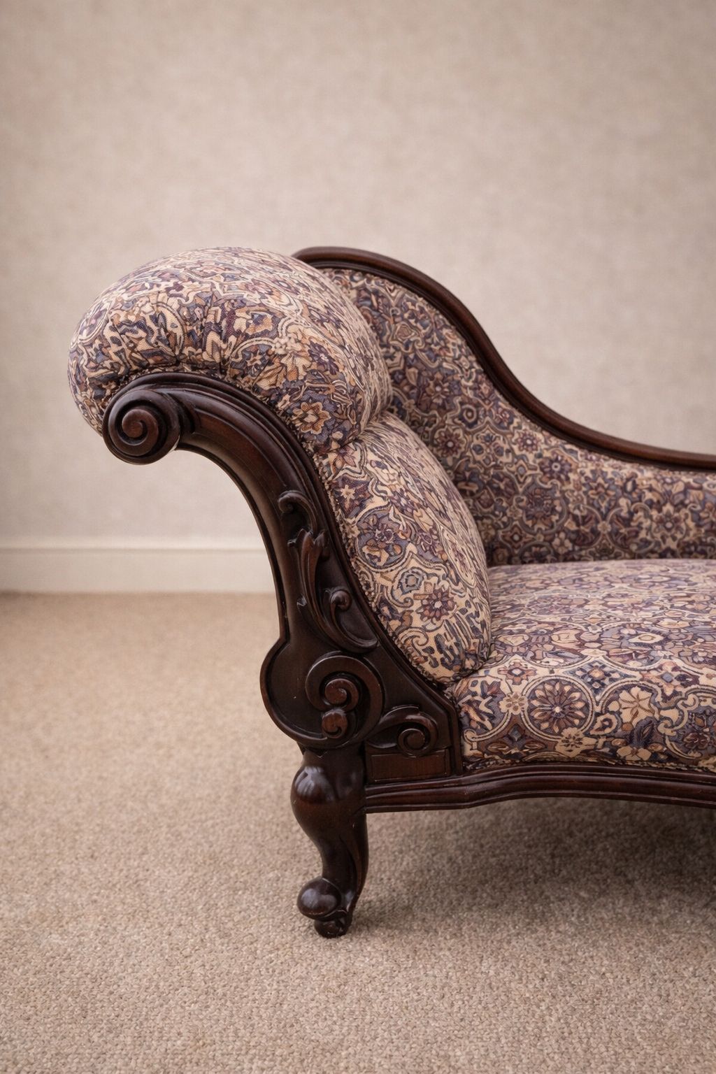 Victorian Mahogany Chaise Longue, Circa 1850 photo Furniture