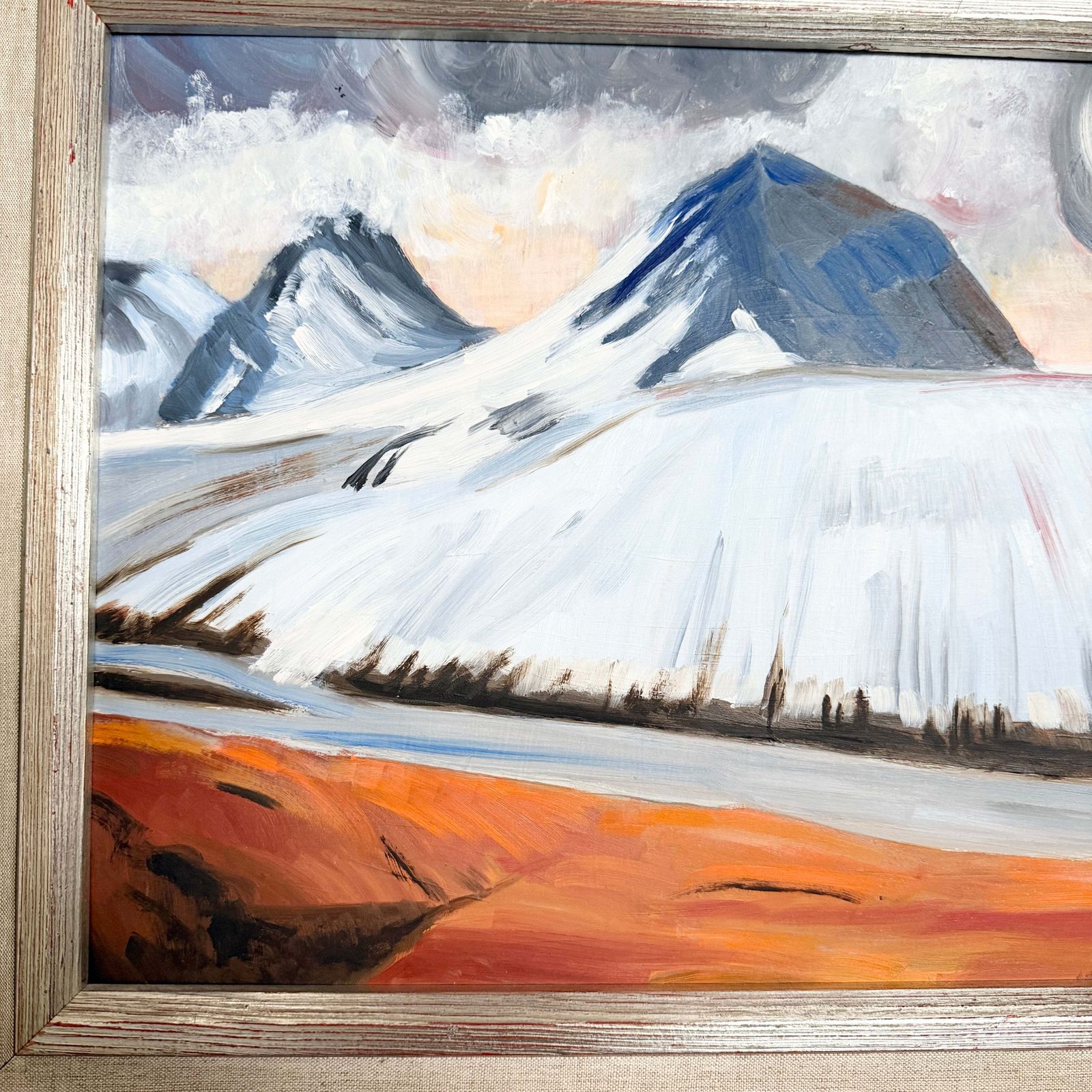 Glacial Orbit, 1964. Vintage Space Age Swedish Oil Painting. photo for sale