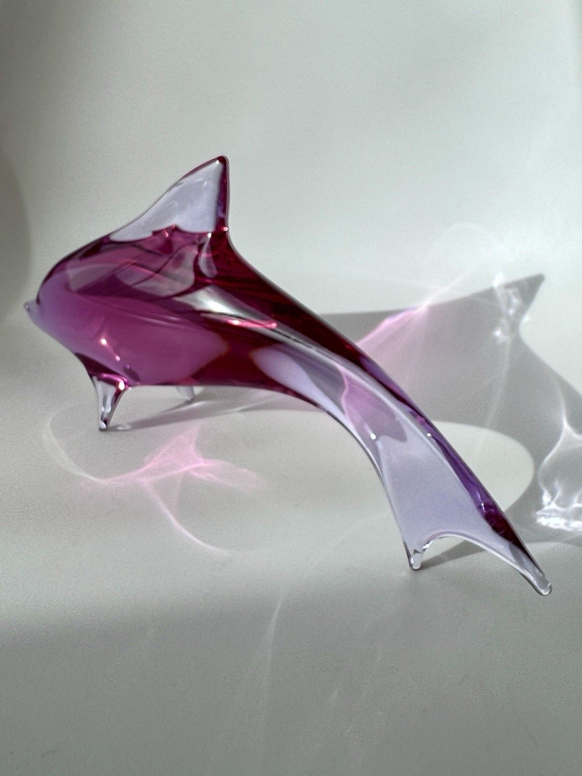 Art Glass Dolphin Sculpture By Miloslav Janku železný Brod 1960s Mid Century photo buy