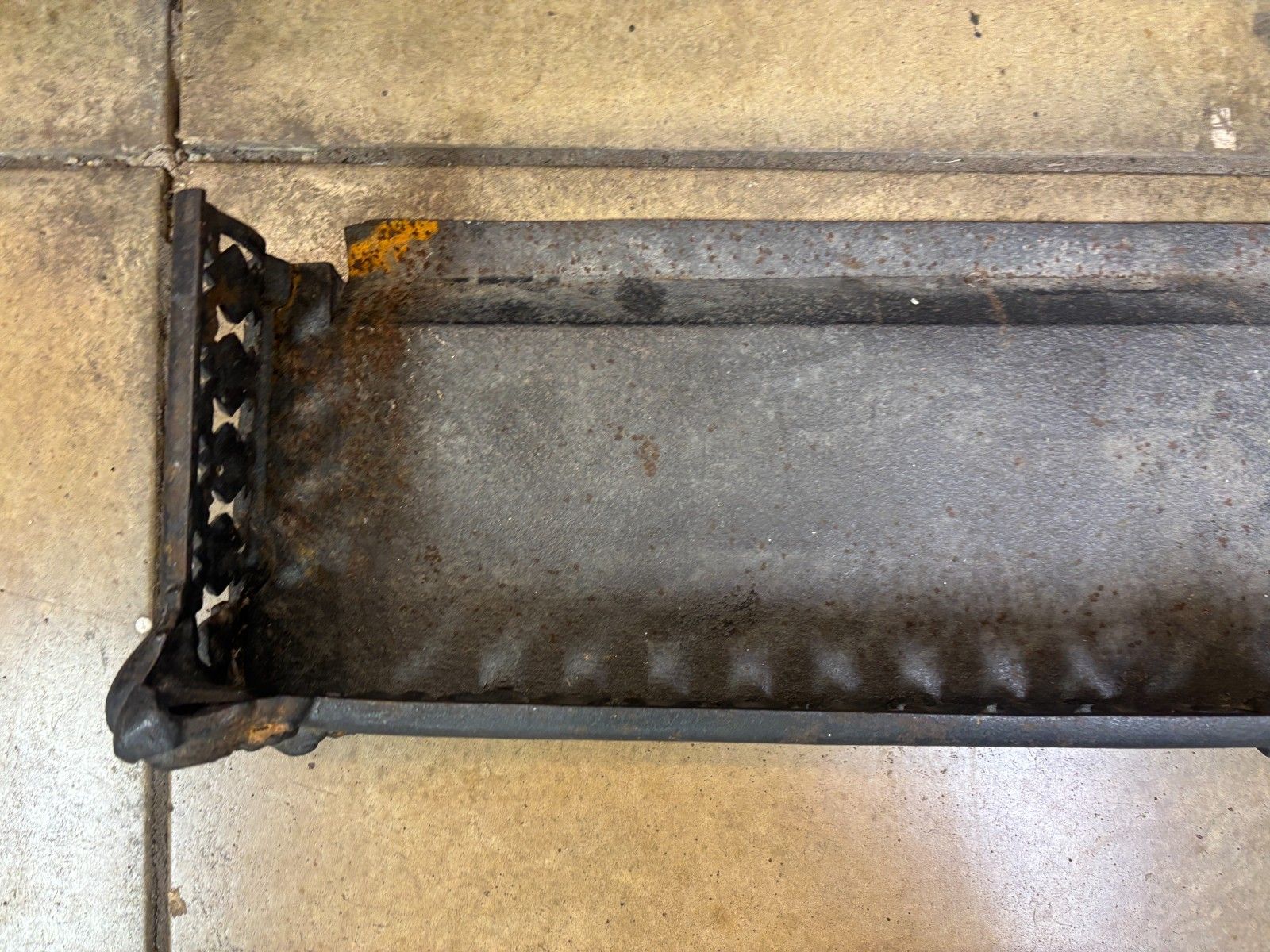 Antique Victorian Cast Iron Fireplace Fender/ Kerb photo vintage