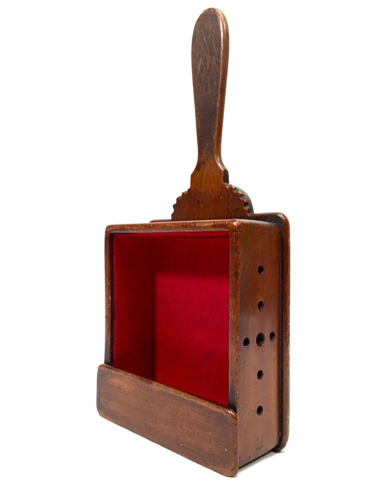Antique Arts & Crafts Wooden Treen Church Collection Box Offering Bowl C.1920 photo furniture