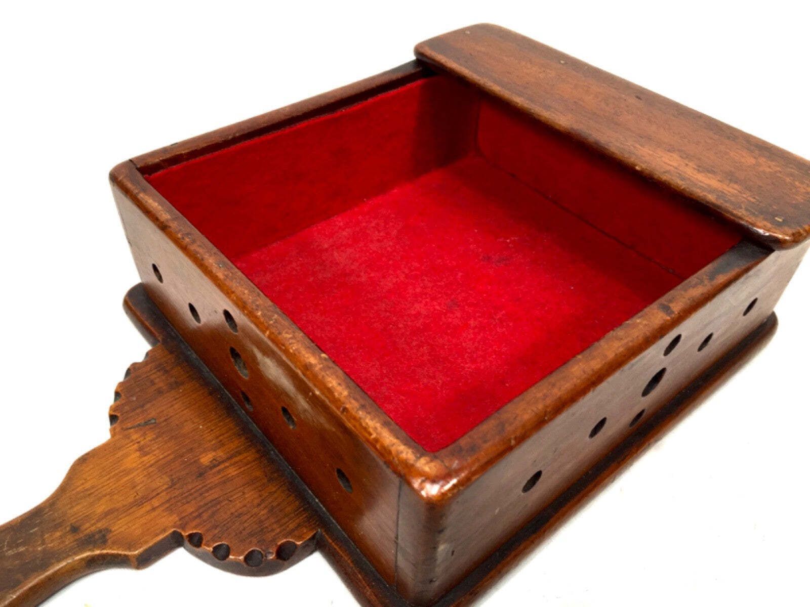 Antique Arts & Crafts Wooden Treen Church Collection Box Offering Bowl C.1920 photo 59.0