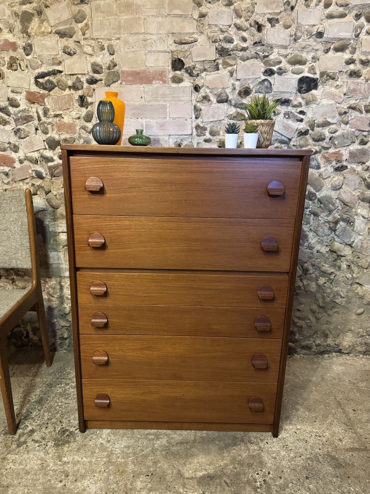 🚛 Vintage Mid Century Teak Chest Of Drawers Danish Scandinavian Design / Stag photo Furniture