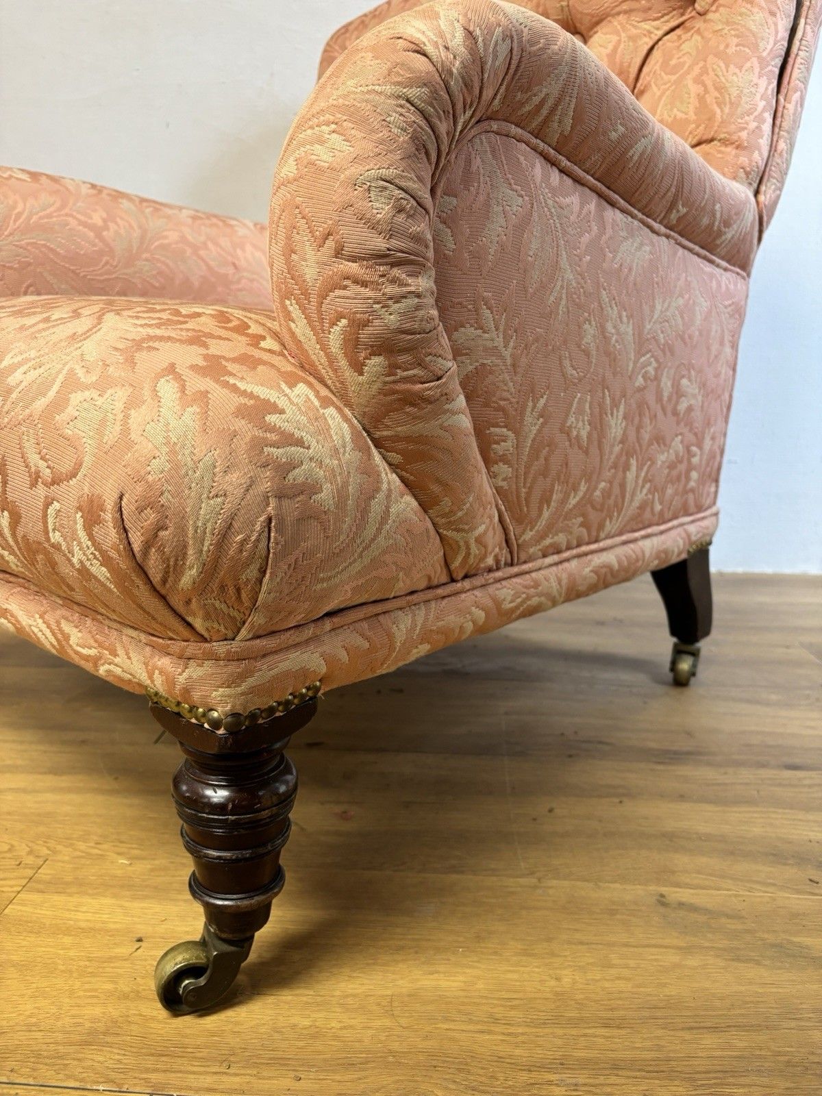 Antique Country House Upholstered Armchair, Made By Bertram & Sons photo vintage