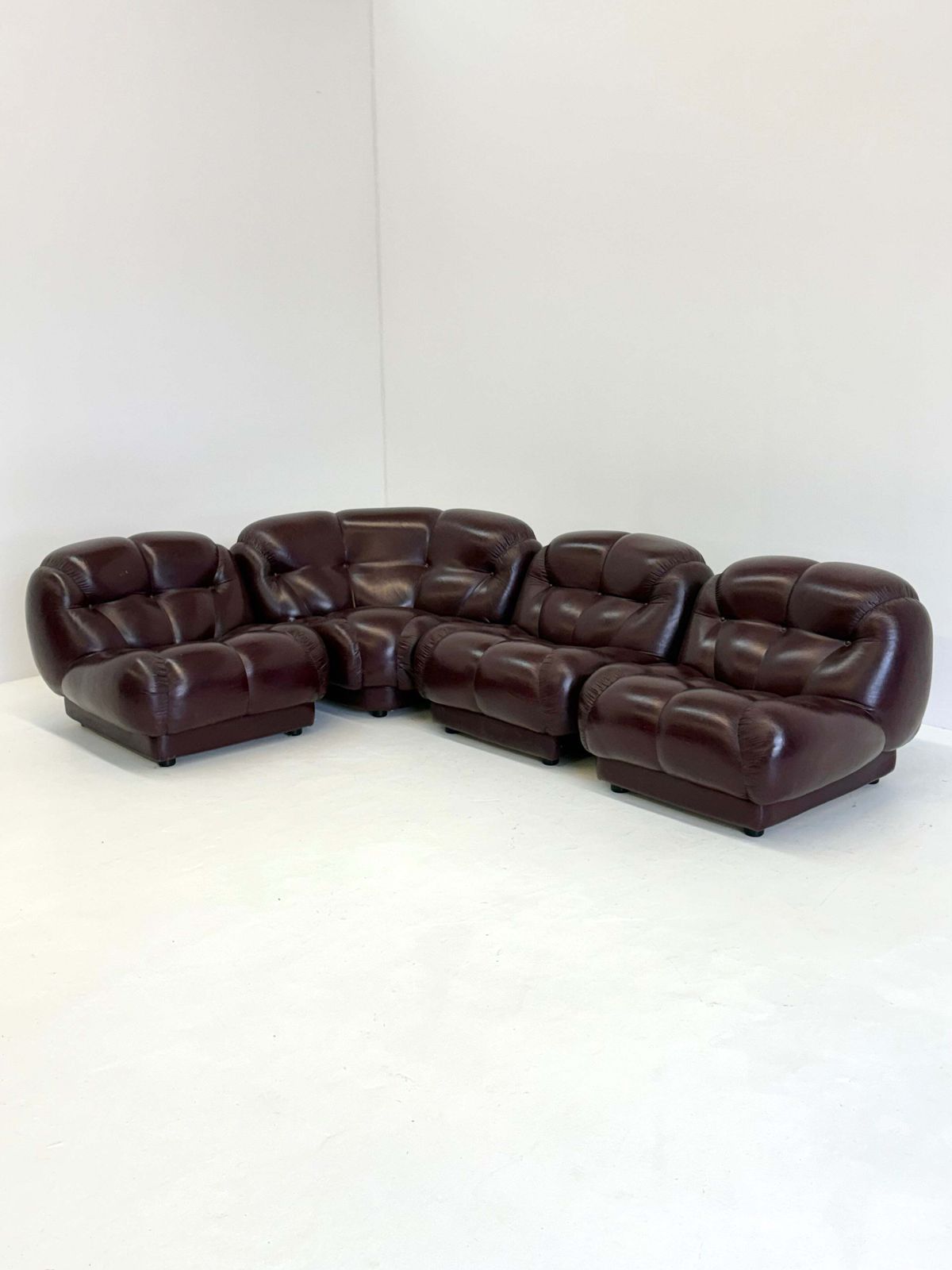 Dark Brown Nuvolone Modular Lounge Sofa By Rino Maturi For Mimo Padova