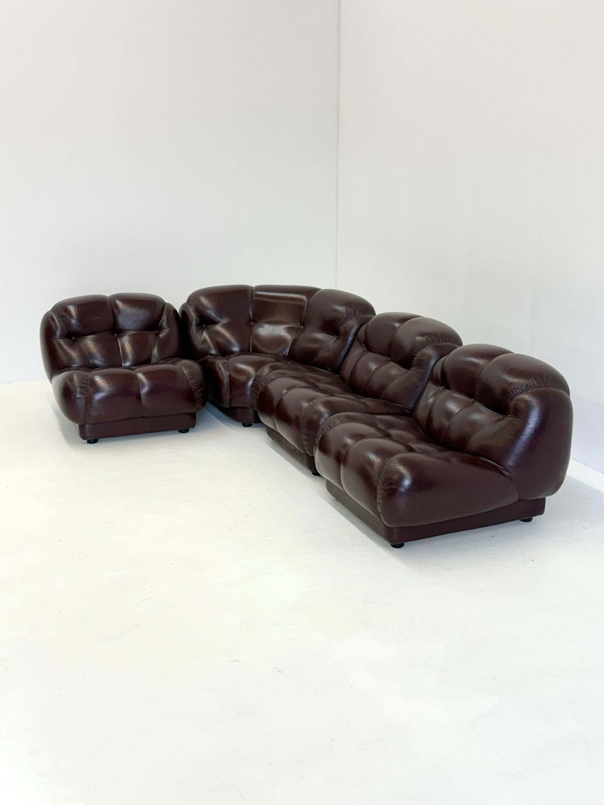 Dark Brown Nuvolone Modular Lounge Sofa By Rino Maturi For Mimo Padova photo 4500.0