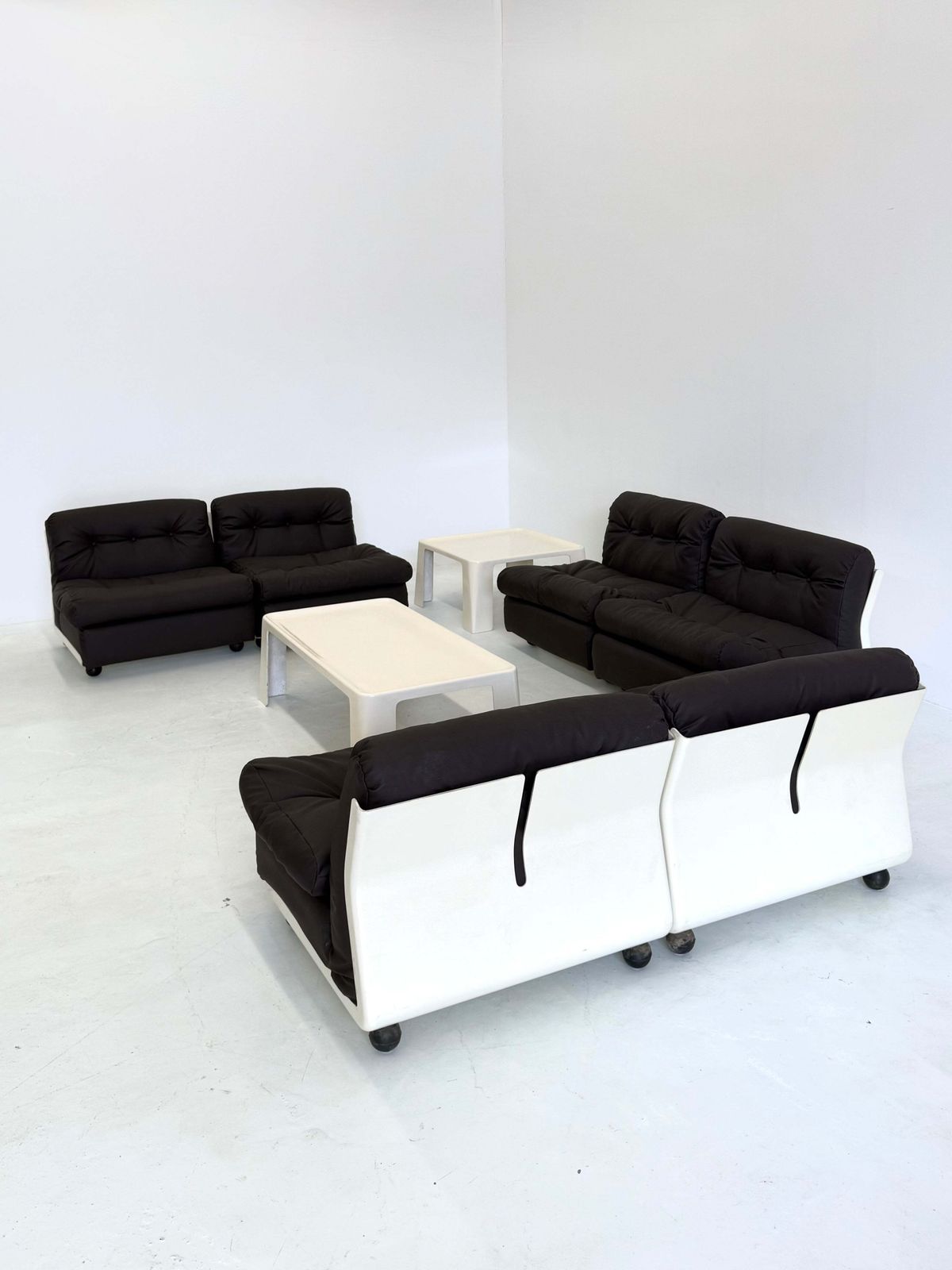 Modular Sofa / Armchair Set Amanta By Mario Bellini For C&B Italia In Dark Brown photo vintage