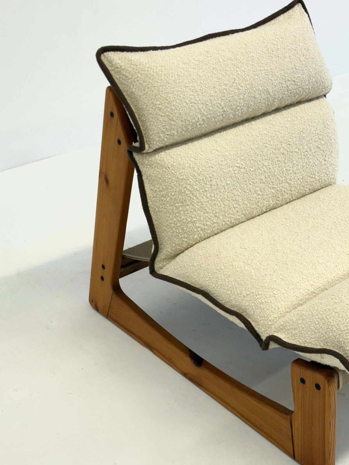 Italian Armchair From Ibisco In White Bouclé photo buy