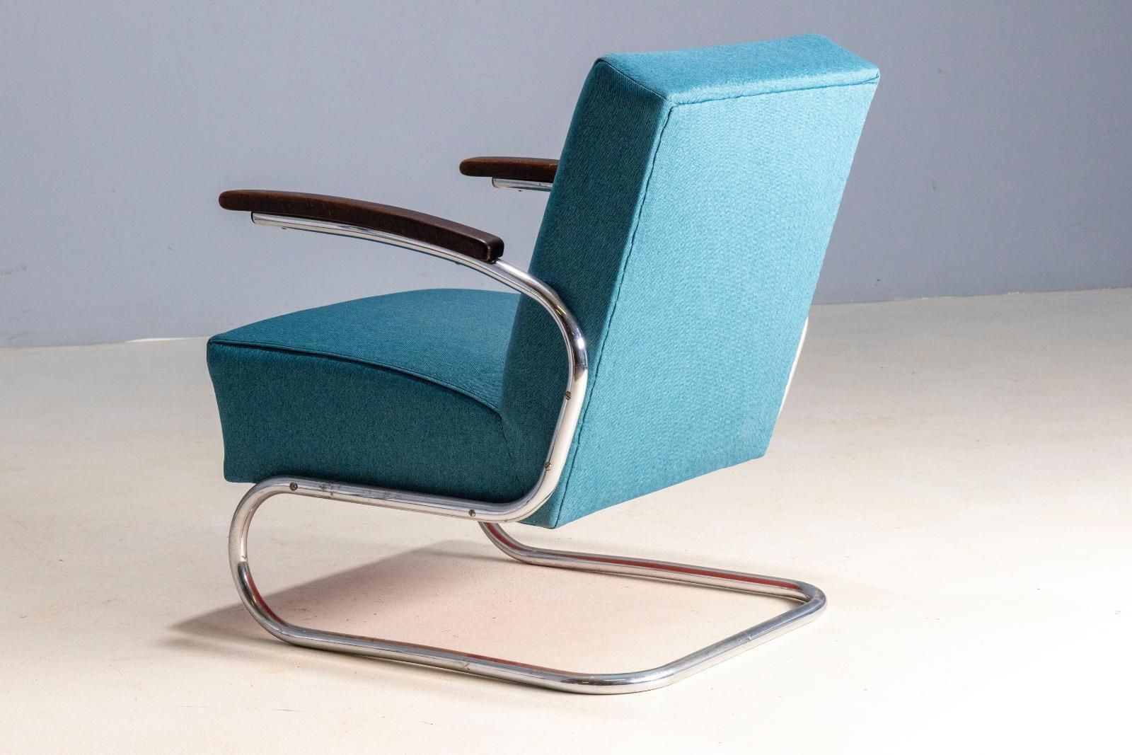 Paar Buisstalen Fauteuils, Model S 411, Midden 20e Eeuw photo furniture