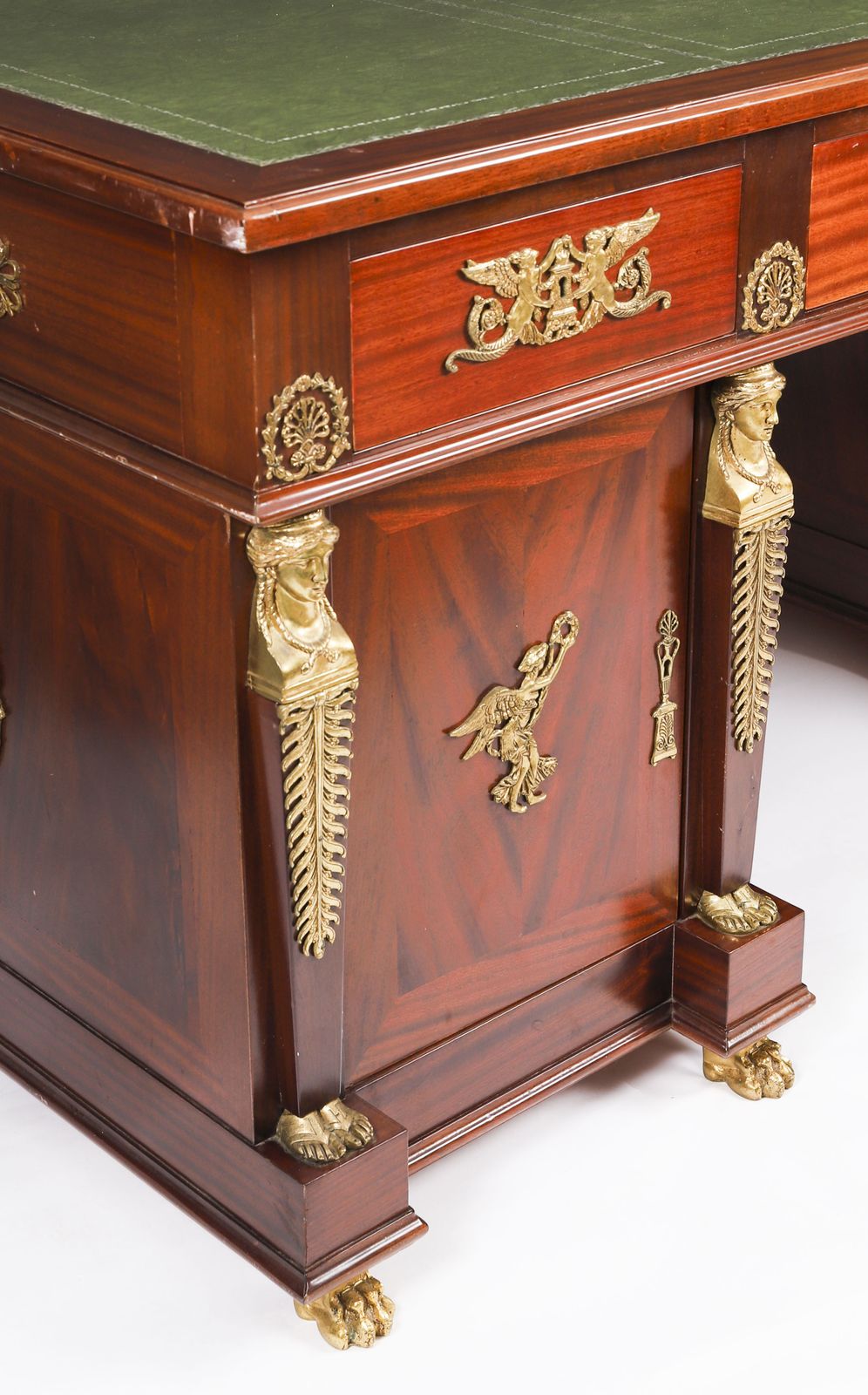 Antique French Empire Ormolu Mounted Desk 20th Century photo buy