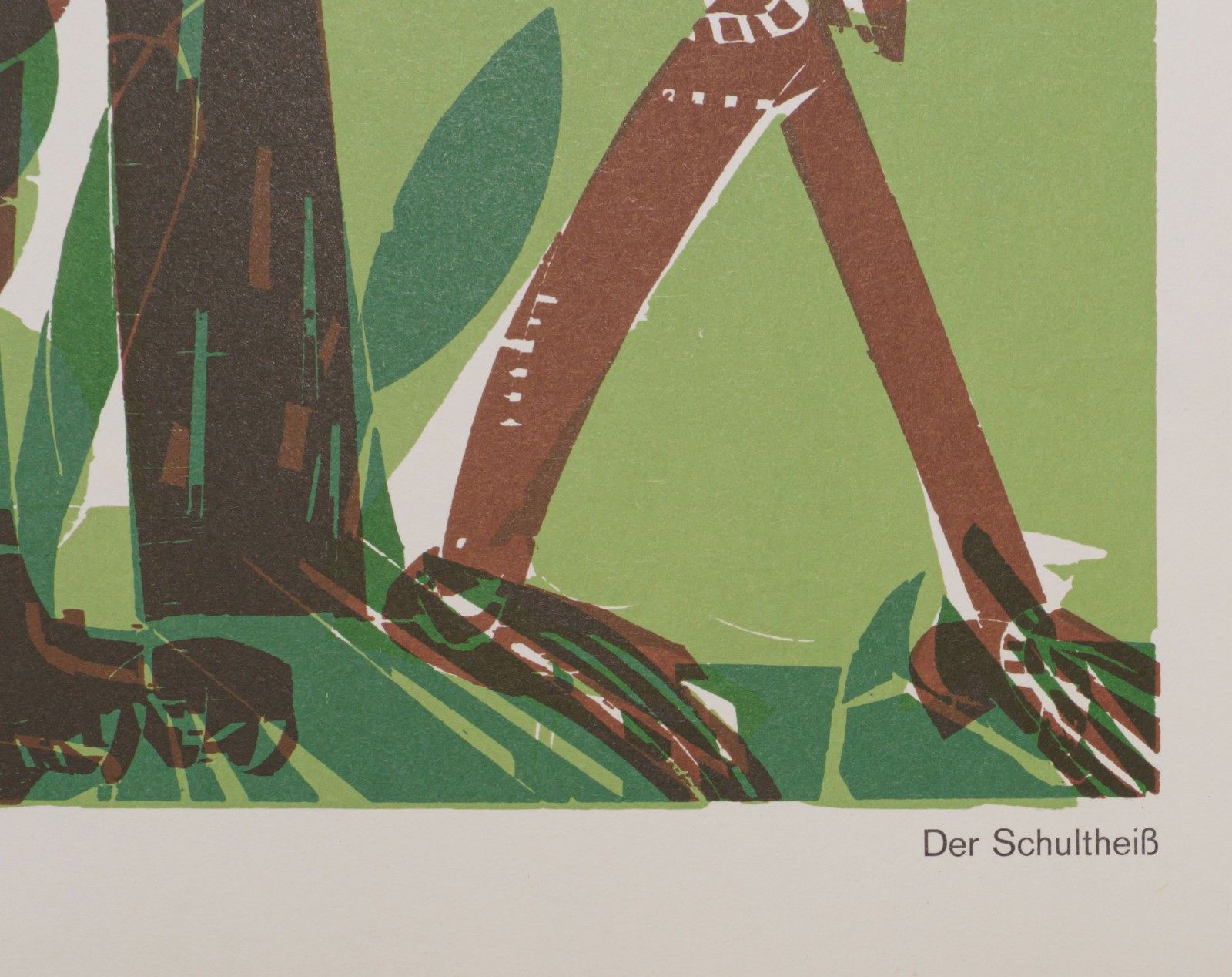 Original 1960s Hap Grieshaber Art Print – ‘The Mayor’ / ‘Der Schultheiß’ photo for sale