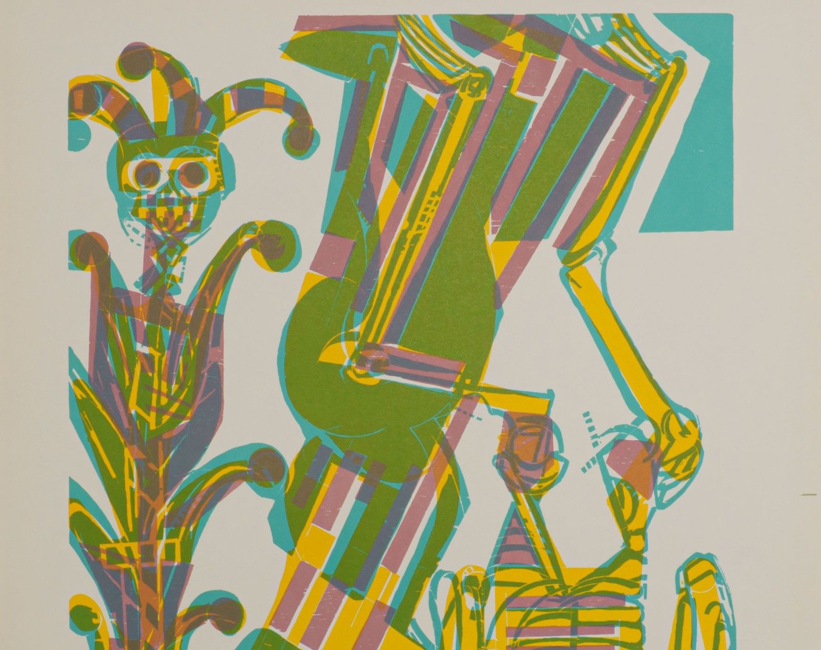Original 1960s Hap Grieshaber Art Print – ‘The Fool’ / ‘Der Narr’ photo furniture