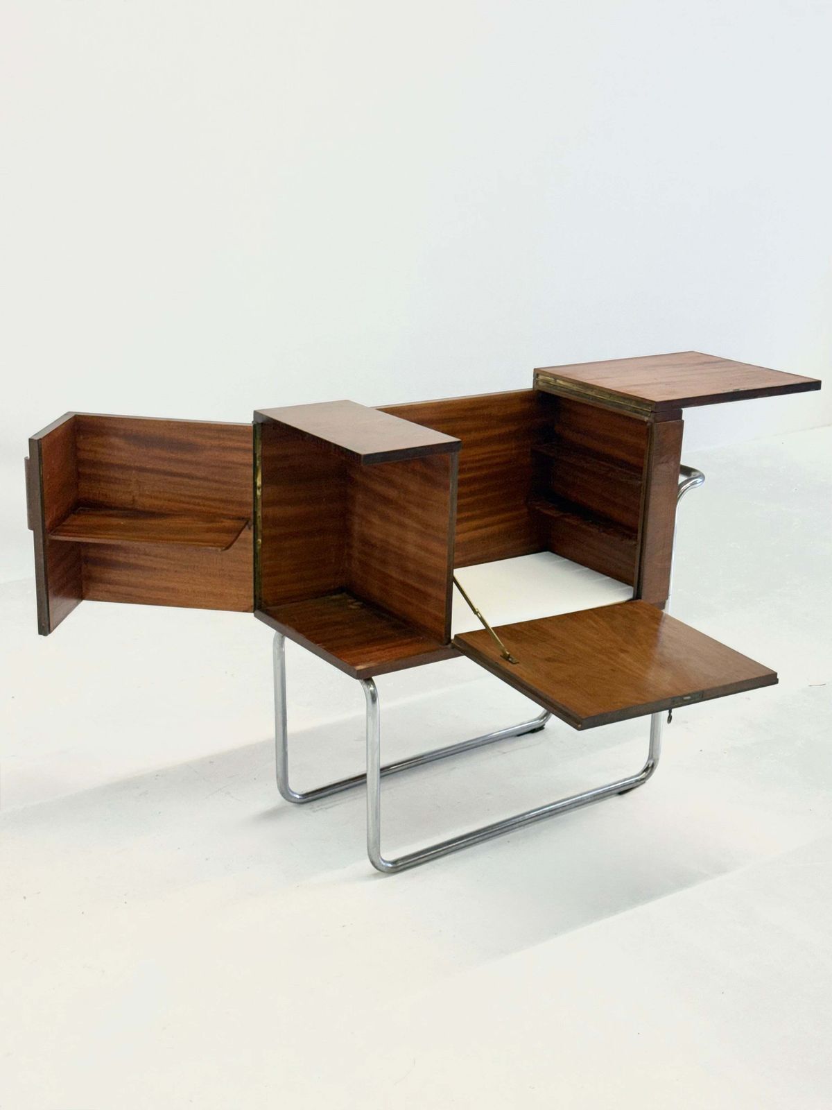 Italian Walnut Bar Cabinet By Cova Milano photo Furniture