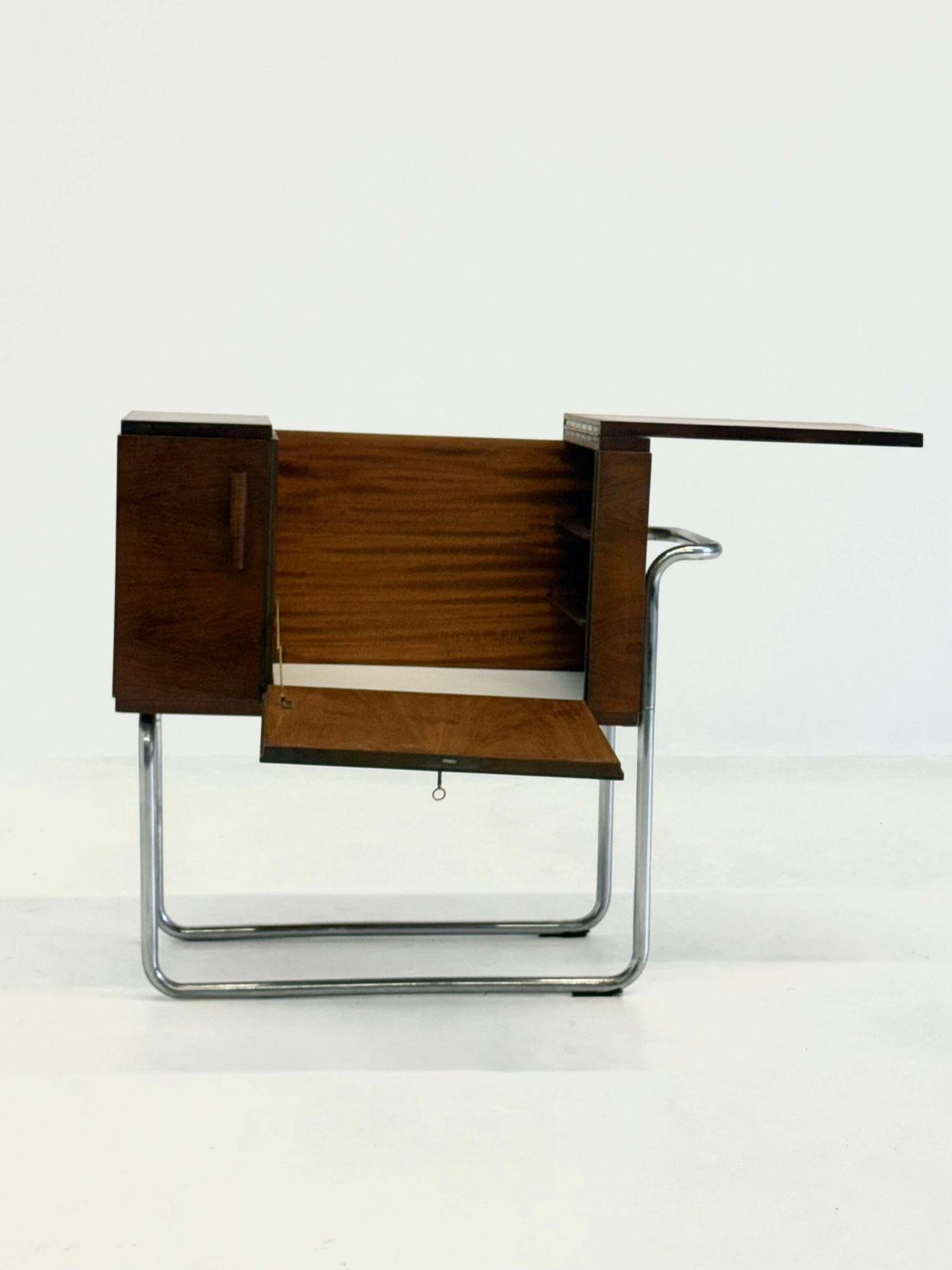 photo for sale Italian Walnut Bar Cabinet By Cova Milano