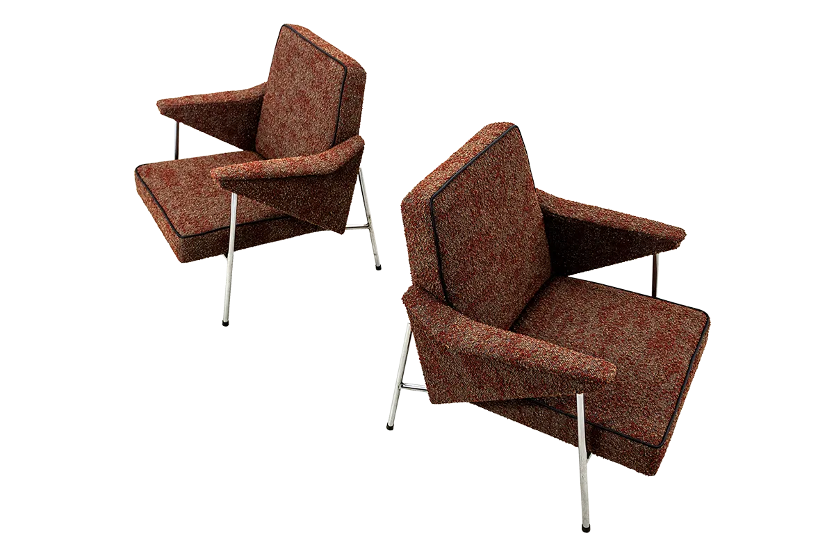 Vintage Armchairs “Bat” Poland, 1960’s, Set Of 2