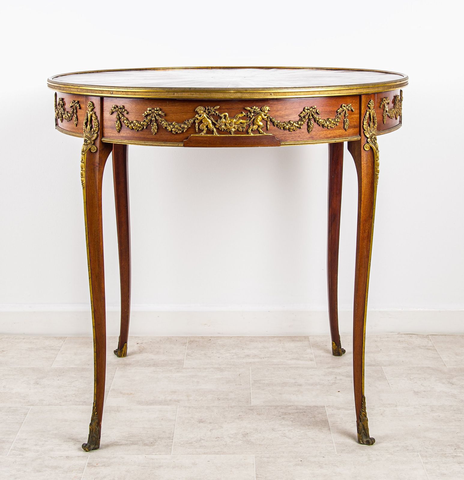 Antique French Gilt Bronze (Ormolu) Mounted Centre Table In The Manner Of François Linke, C.1900 photo furniture