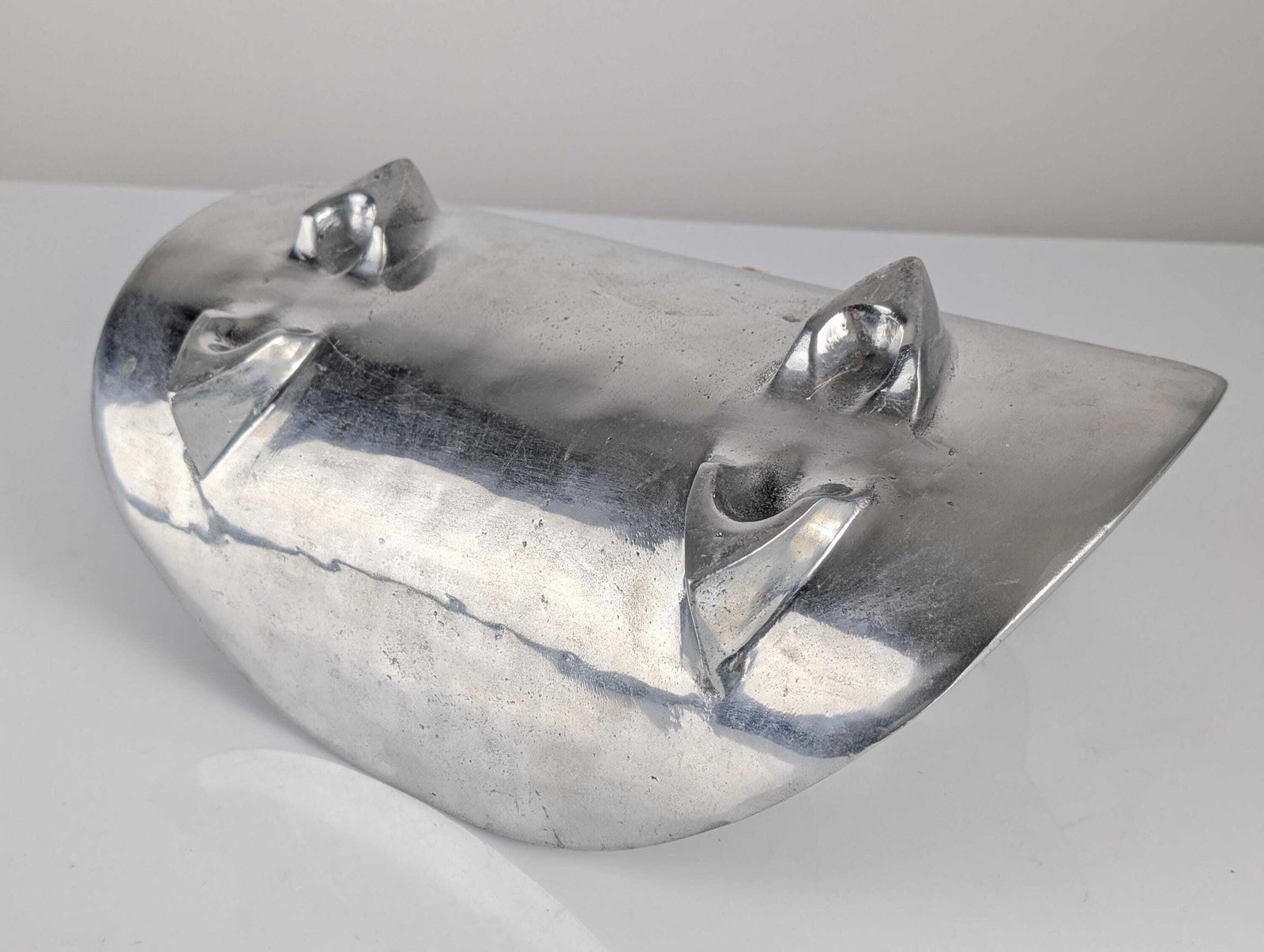 1629.0 Aluminum And Brass Log Rack By David Marshall, Spain, 1980s photo