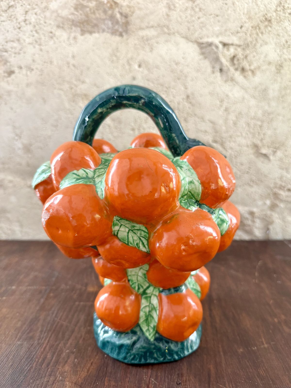 1950s Spanish Majolica Water Cooler Pitcher photo for sale