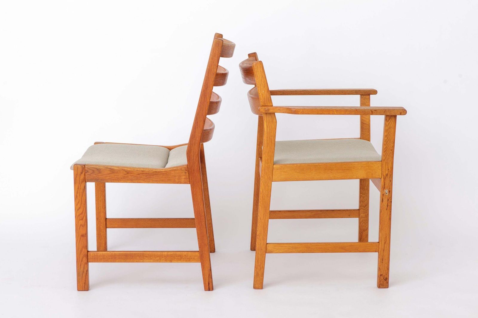 Set Of 6 Kurt østervig Oak Dining Chairs For Kp Møbler, Danish Mid Century Chairs 1960s, Arm & Side Chairs photo Furniture