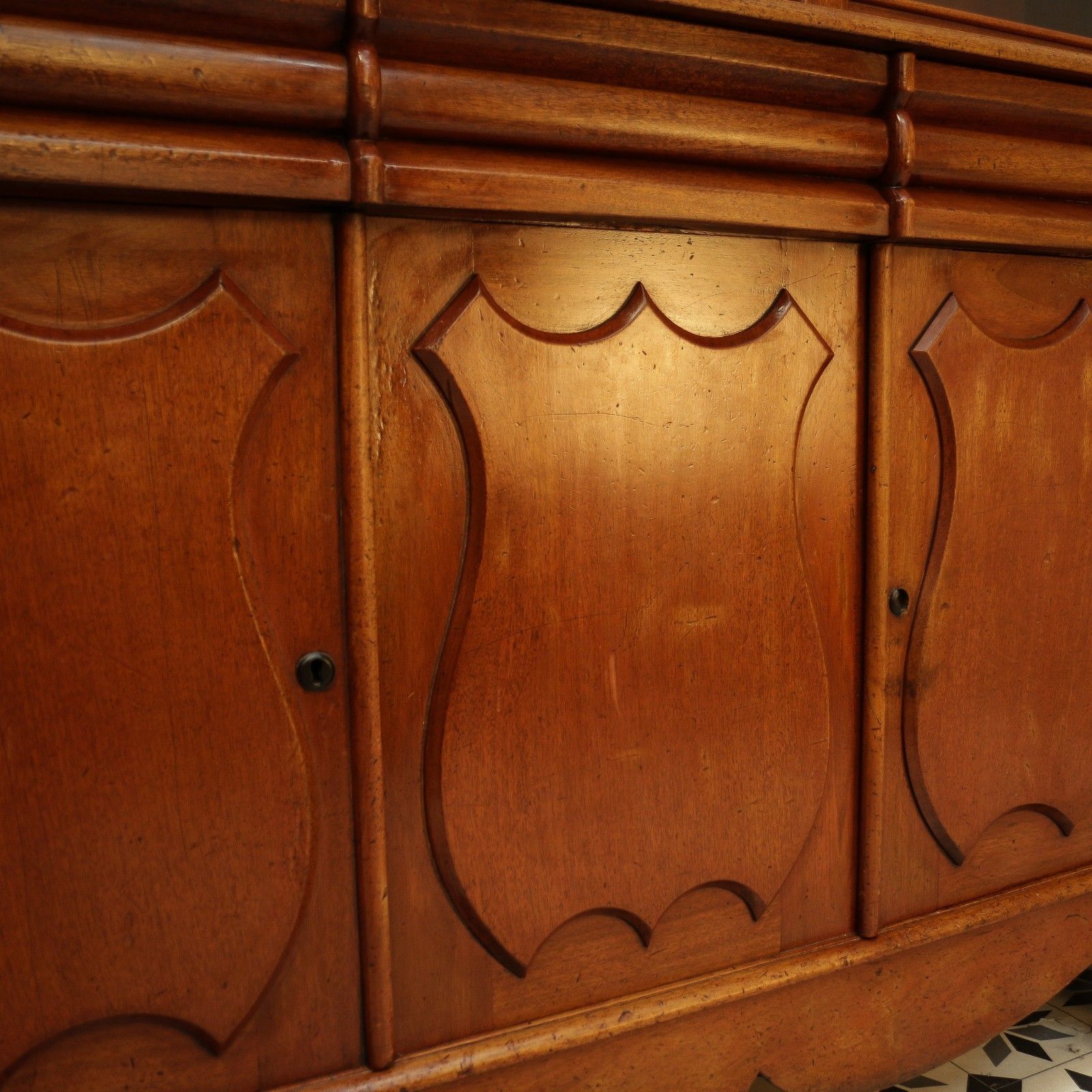 695.0 Antique Mahogany Bookcase Kitchen Dresser Display Cabinet  Late Victorian photo