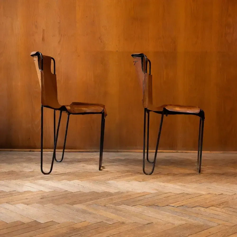 Stacking Chairs By Raoul Guys, France 1950s photo vinterior