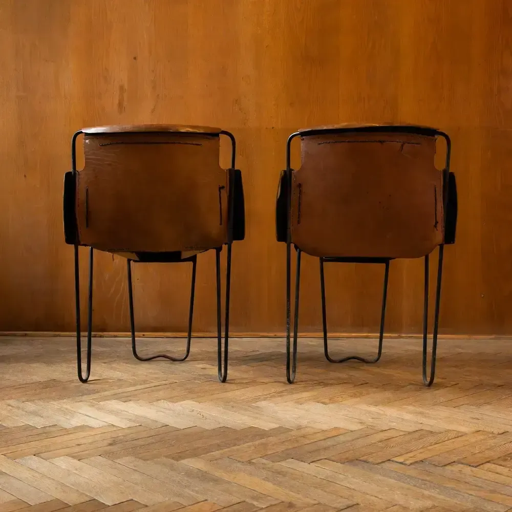 Stacking Chairs By Raoul Guys, France 1950s photo buy