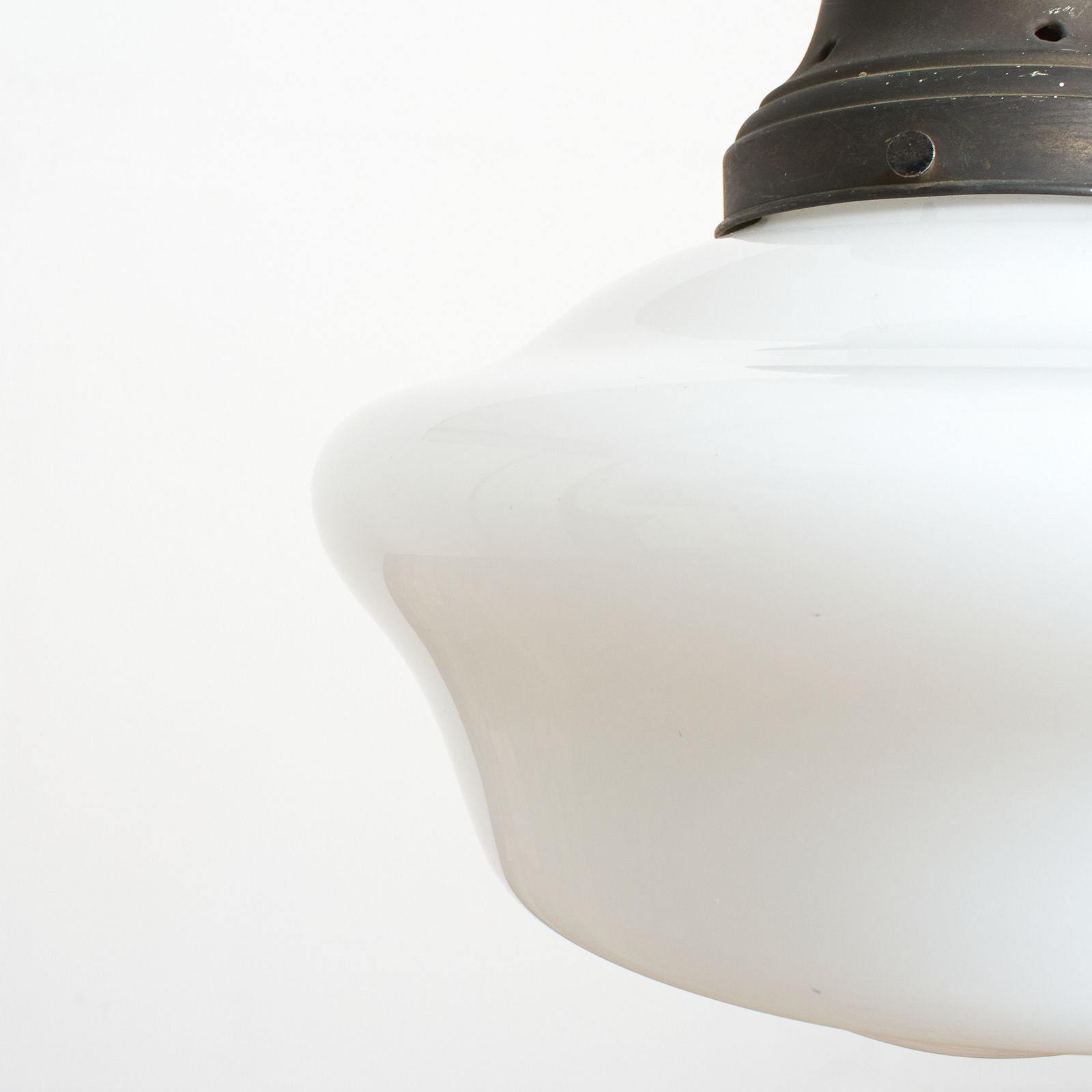 Antique Church Opaline Glass Pendant Light – Al photo for sale