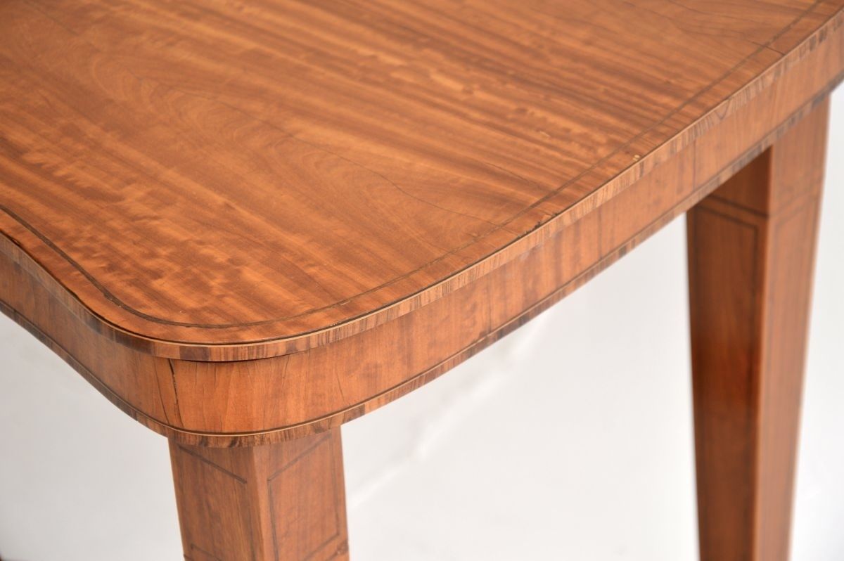 Antique Edwardian Inlaid Satinwood Occasional Table photo 845.0
