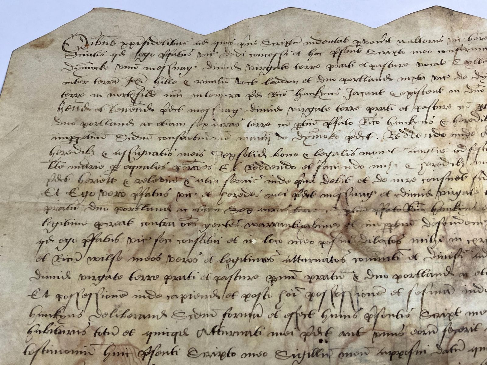 1565 Elizabethan Royal Court Archive: Land Charter Signed By Walter Devereux, 2nd Viscount Hereford photo for sale