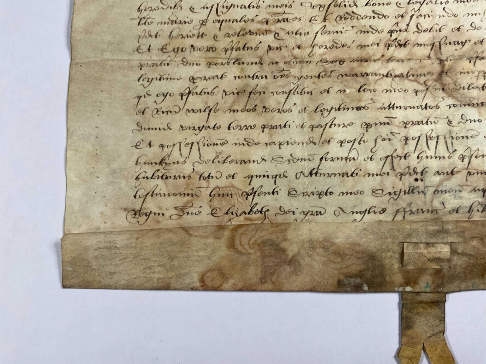 1565 Elizabethan Royal Court Archive: Land Charter Signed By Walter Devereux, 2nd Viscount Hereford photo Home Decor