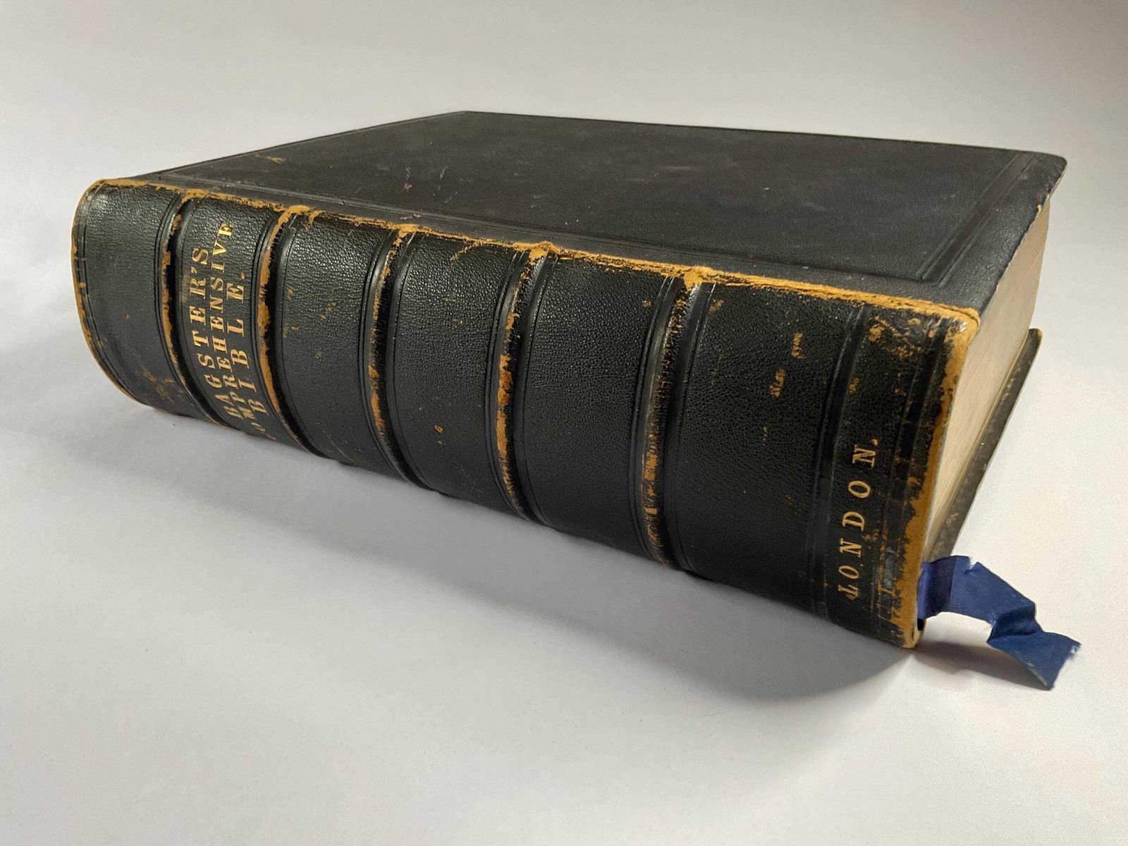 Bagster’s Comprehensive Bible – Victorian Full Leather Family Edition – C.1860 photo for sale