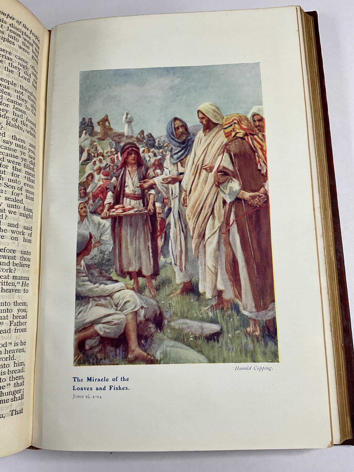 Home Decor The Harold Copping Illustrated Bible – Religious Tract Society – Full Gilt Leather – C.1915 photo