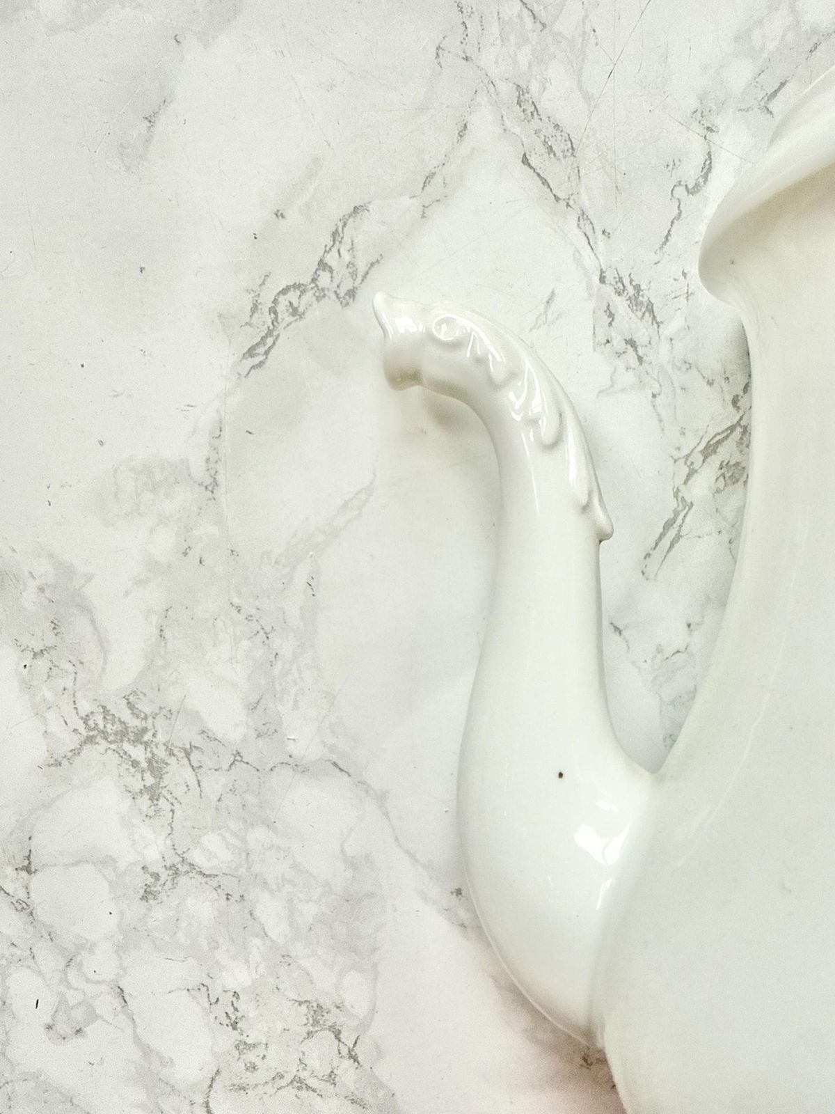 Antique 1830 French Bourbon Romantic Restauration Era Large Tea Or Coffee Pot Pourer White Plain Porcelain Of Paris Lion Head Spout photo furniture
