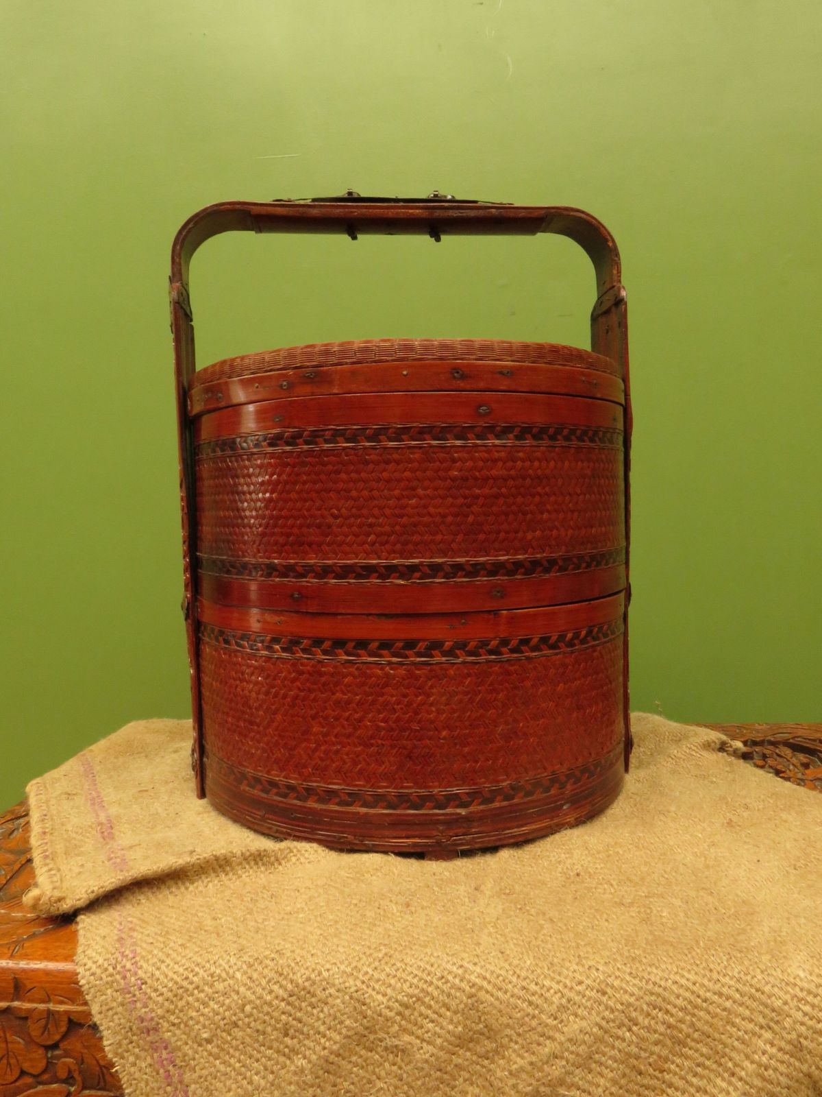 Large Chinese Wedding Basket With Two Tiers