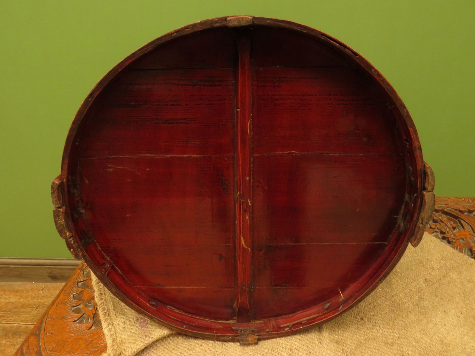 photo vinterior Large Chinese Wedding Basket With Two Tiers