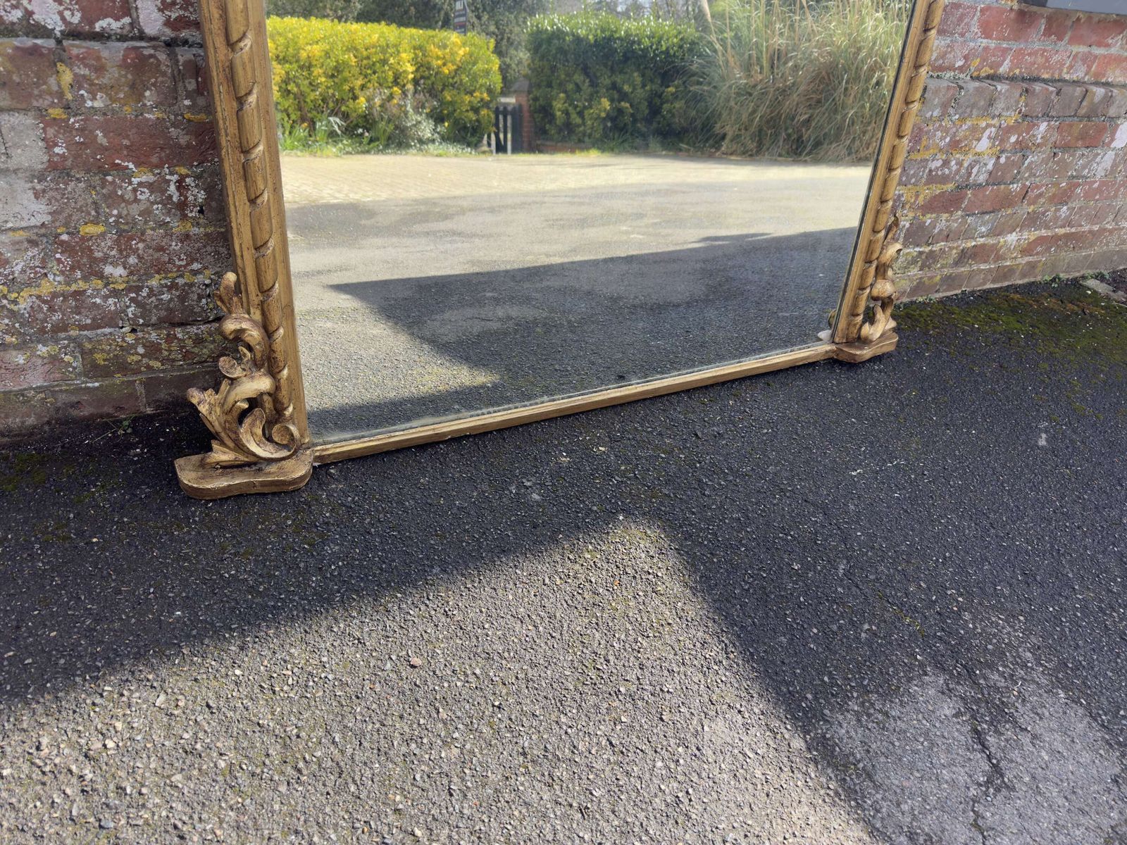 A Stunning Large Antique English 19th C Rope Twist Framed Mirror. photo Home Decor