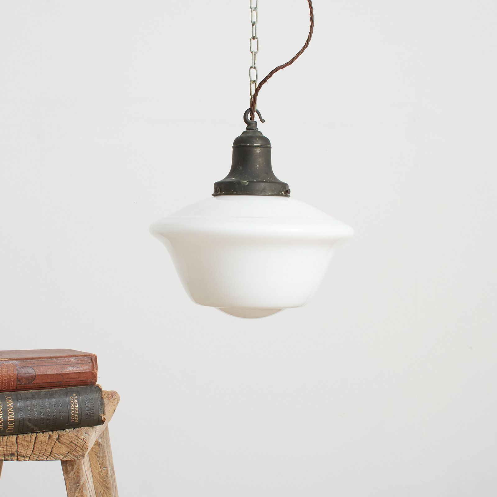 Antique Church Opaline Glass Pendant Light – Ak